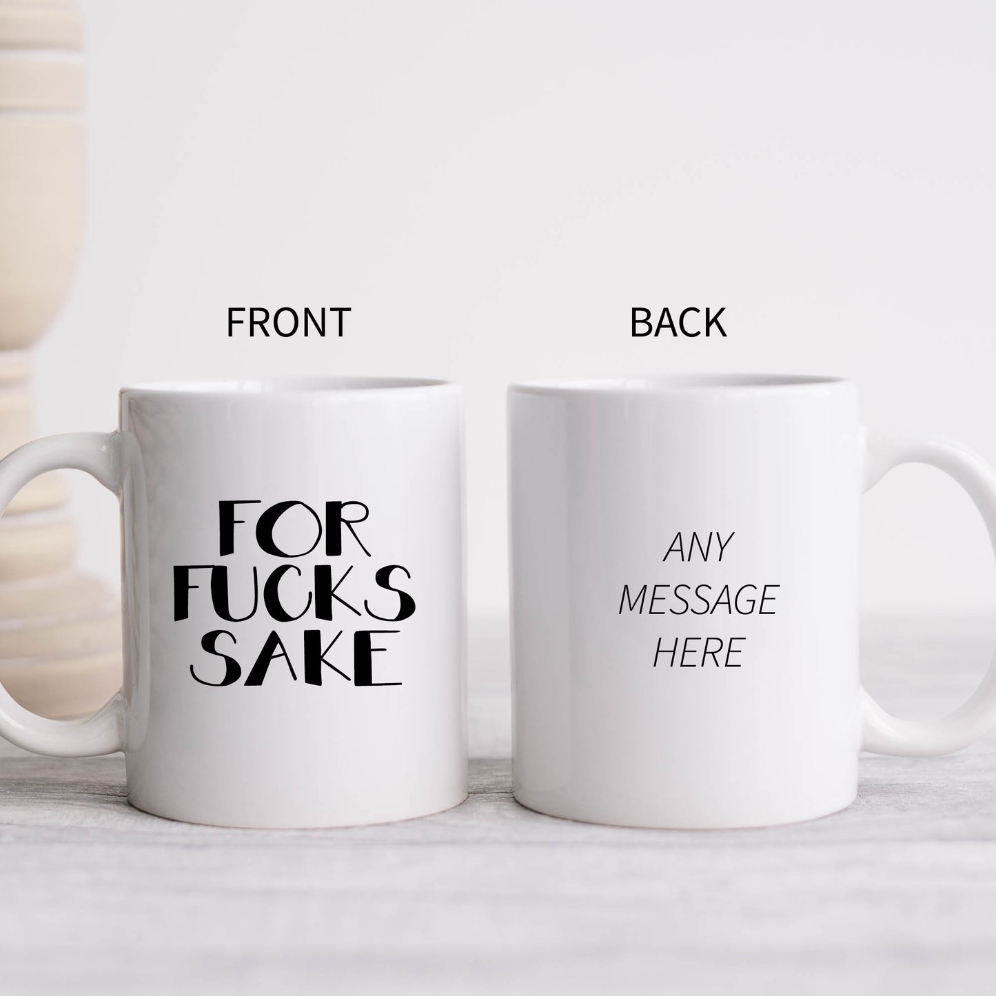 For Fucks Sake Mug, Funny Rude Personalised Gift Cup