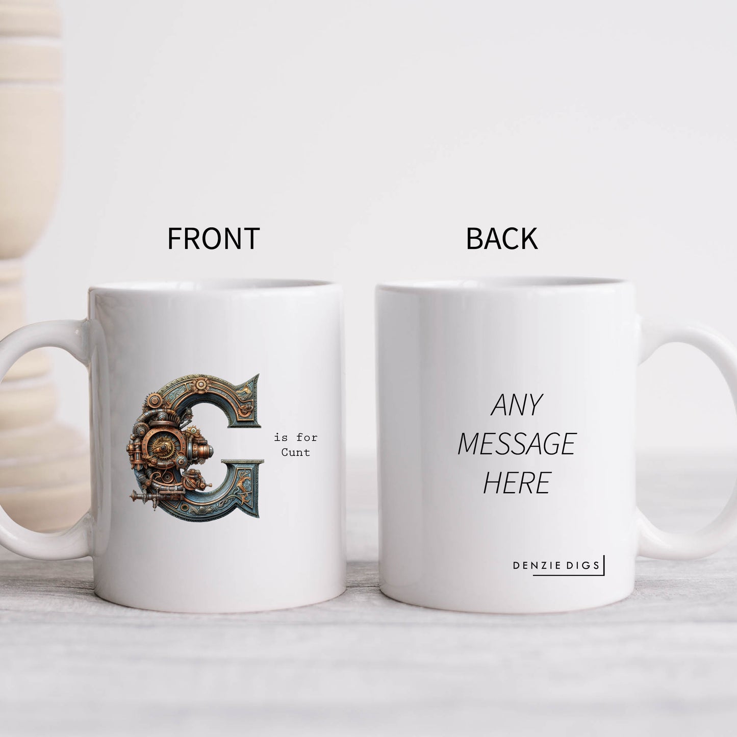 C is for Cunt Mug, Funny Offensive Hilarious Rude Personalised Gift Cup