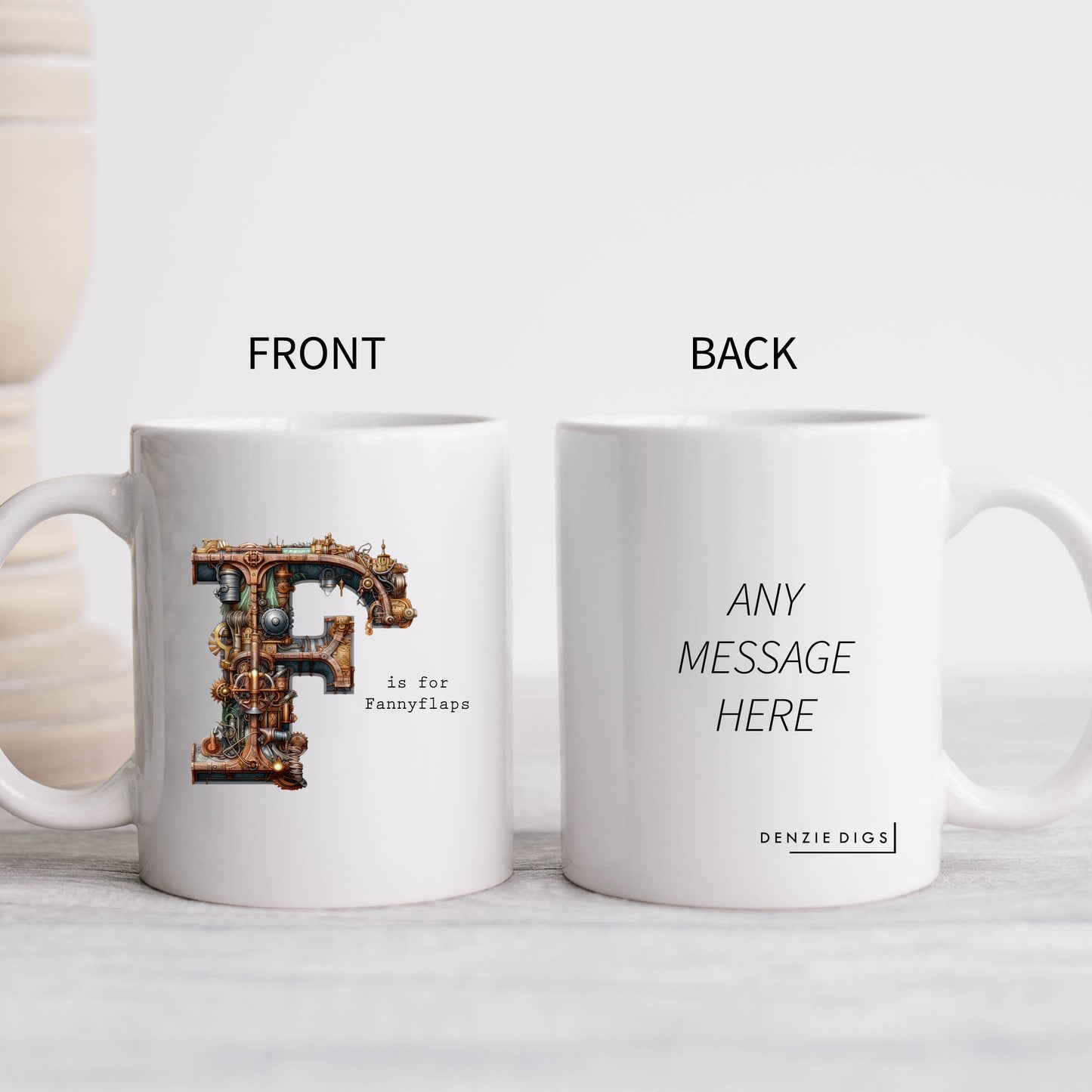 F is for Fannyflaps Mug, Funny Offensive Hilarious Rude Personalised Gift Cup