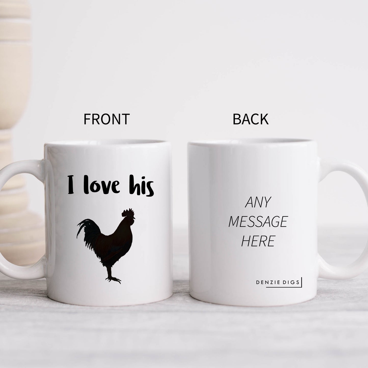 I Love Her Pussy I Love His Cock Matching Cups, Ceramic Personalised Funny Rude Couples Joke Mugs, Pair