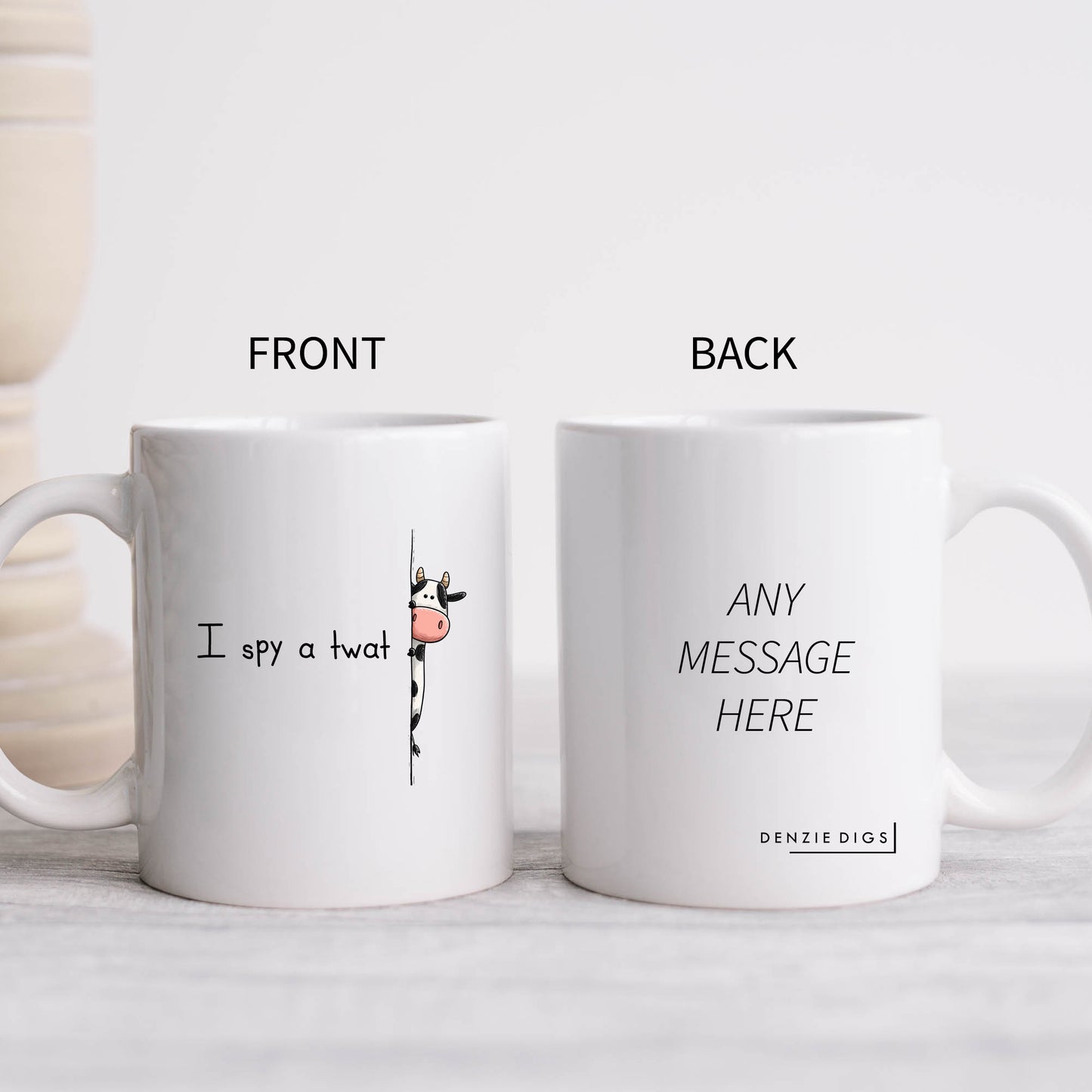 I Spy A Twat, Personalised Mug, Funny Rude Offensive Gift