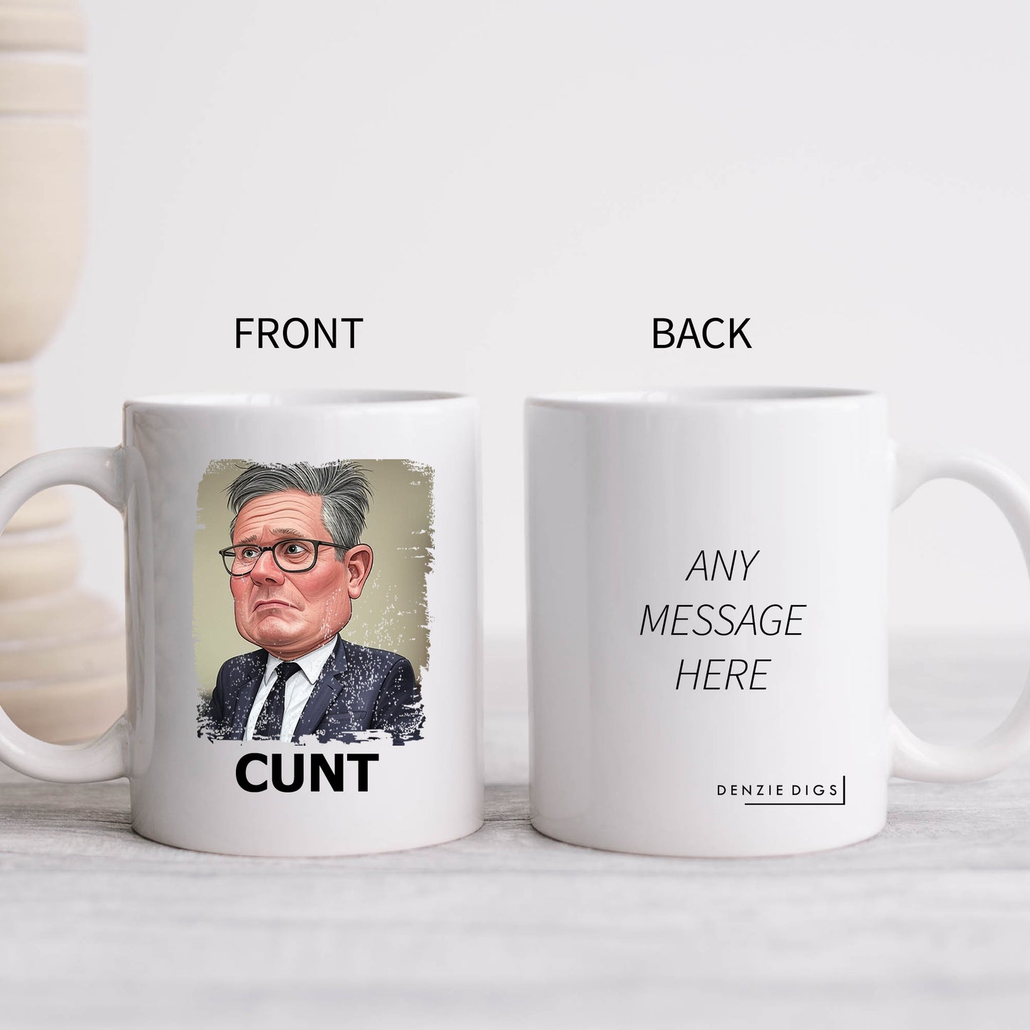 Keir Starmer Cunt, Funny Politics, Ceramic Personalised Cartoon Political Mug