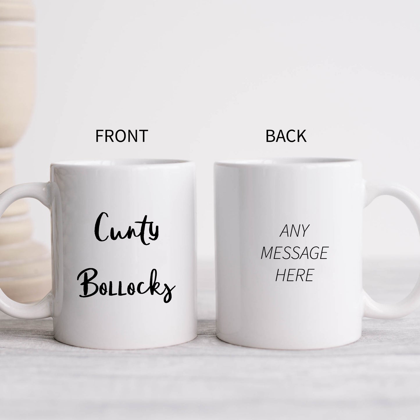 Cunty Bollocks Mug, Funny Rude Offensive Gift Cup