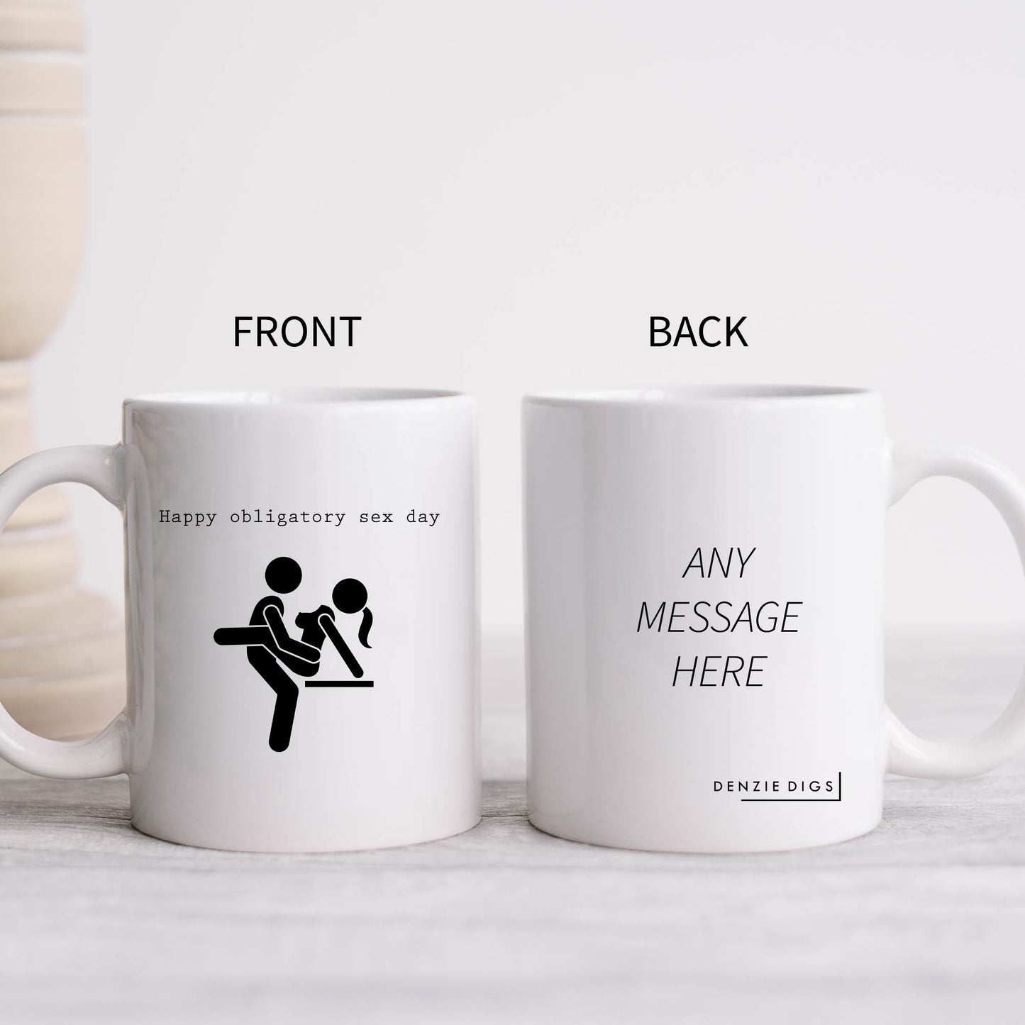 Happy Obligatory Sex Day Mug, Funny Offensive Hilarious Rude Personalised Gift Cup