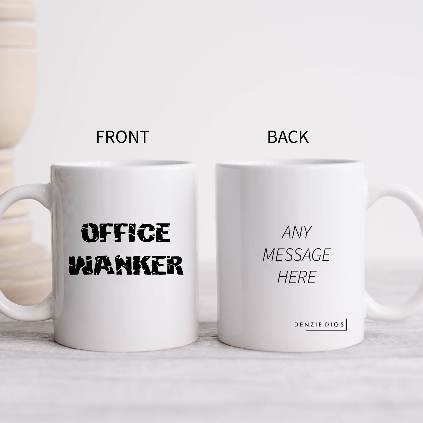 Office Wanker Cup, Ceramic Personalised Funny Rude Colleague Offensive Mug