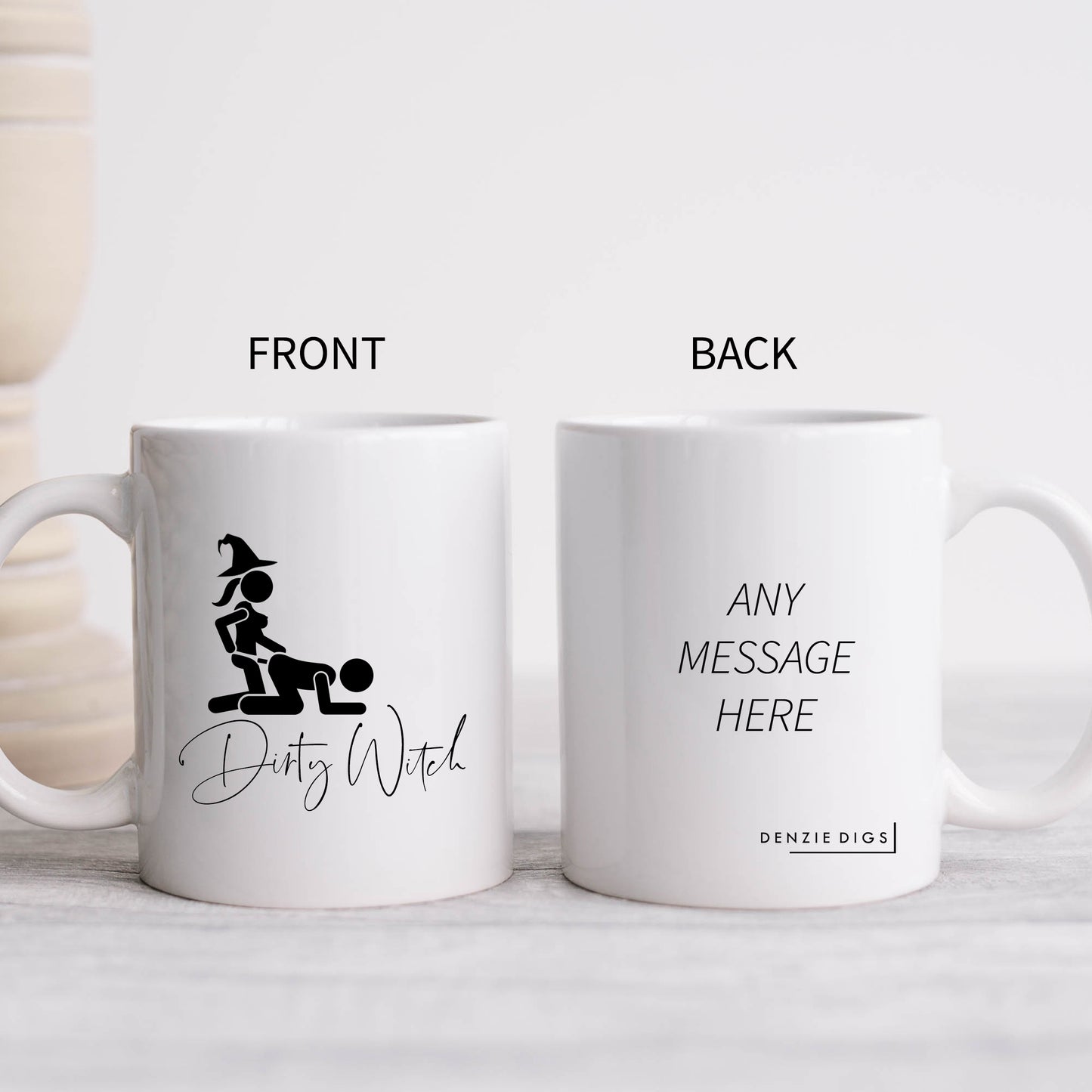 Dirty Witch Sex Mug, Funny Sexual Offensive Hilarious Rude Personalised Gift Cup