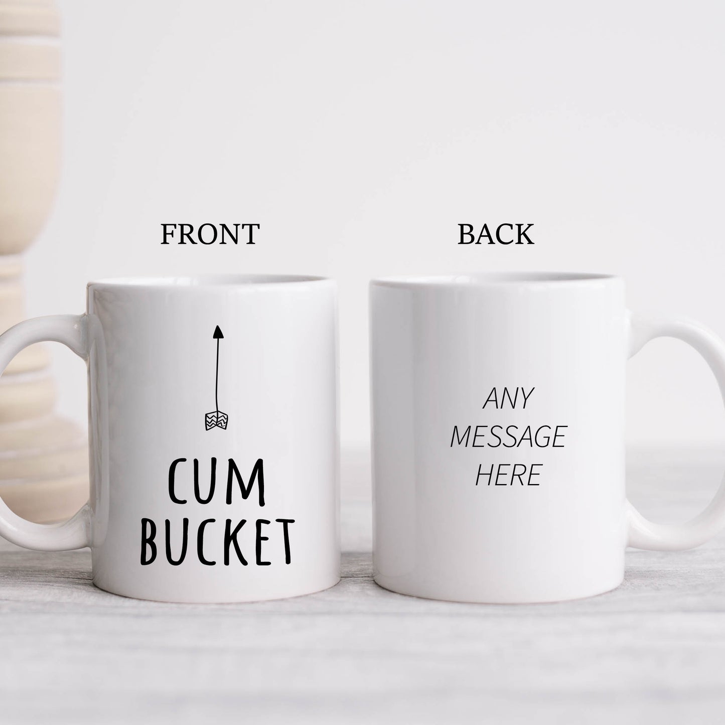 Cum Bucket Funny Offensive Personalised Mug, Rude Sexual Birthday Gift