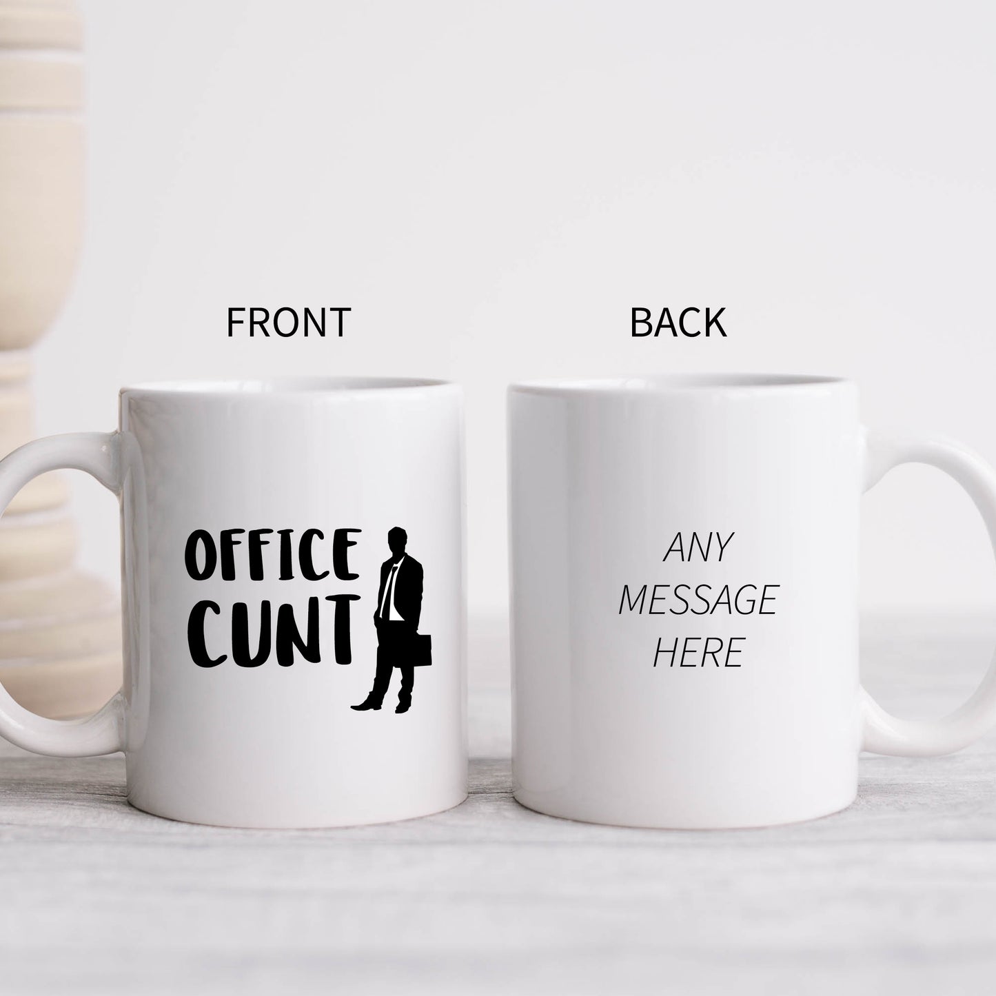 Office Cunt Mug, Funny Rude Work Gift Cup