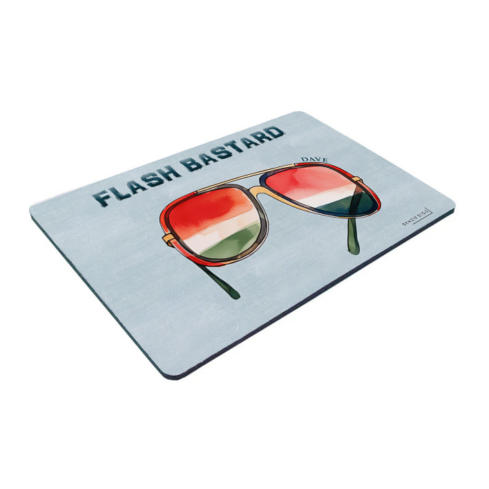 Personalised Custom Mouse Mat, Mouse Pad, Flash Bastard, Funny Joke, Offensive Gift