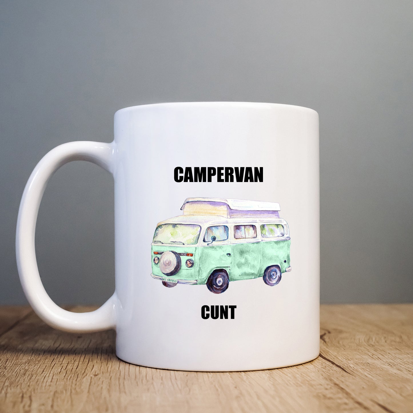 Campervan Cunt Mug, Funny Rude Offensive Camping Gift Cup
