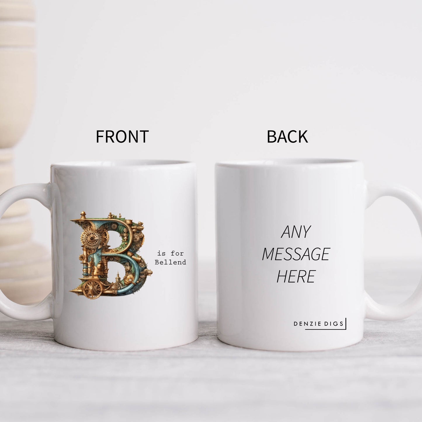 B is for Bellend Mug, Funny Offensive Hilarious Rude Personalised Gift Cup