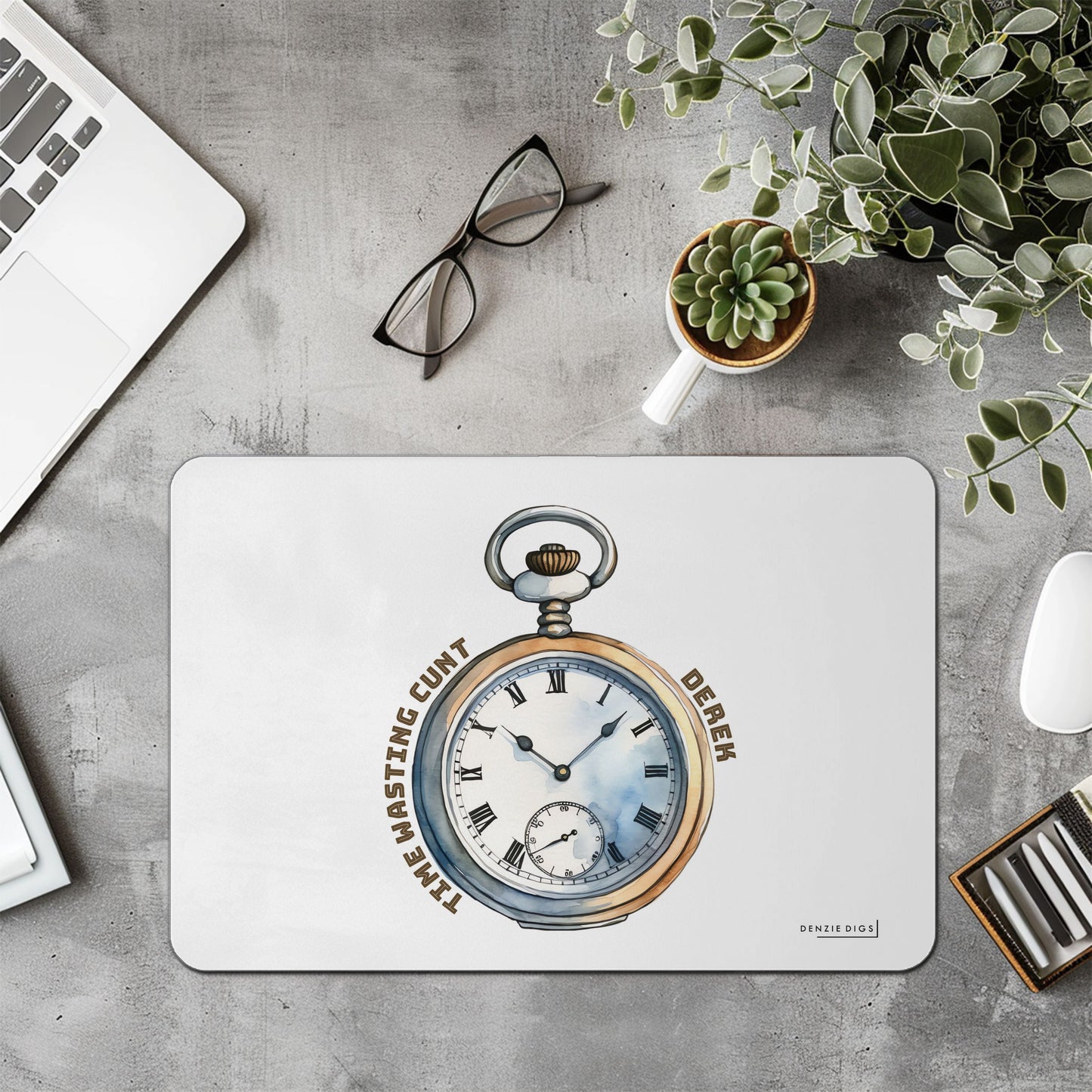 Personalised Custom Mouse Mat, Mouse Pad, Time Wasting Cunt, Funny Joke, Offensive Gift