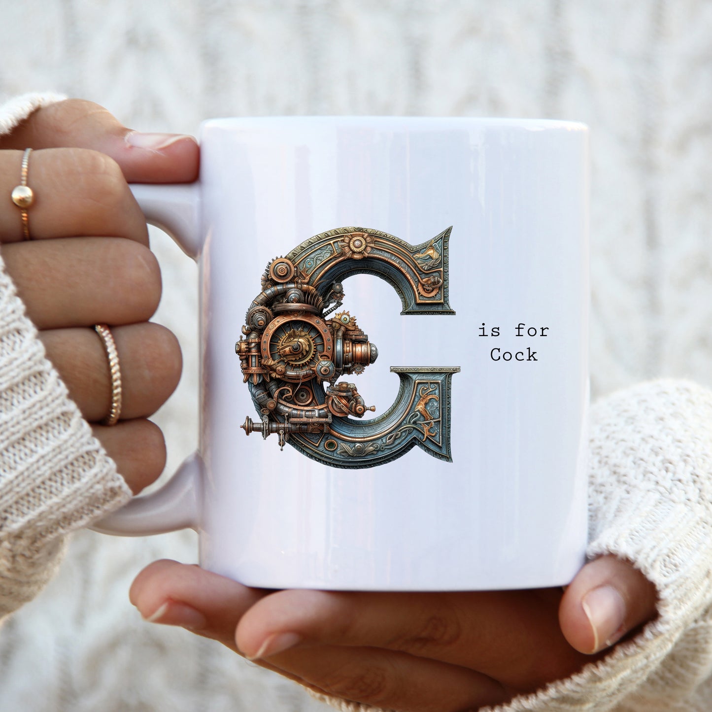 C is for Cock Mug, Funny Offensive Hilarious Rude Personalised Gift Cup