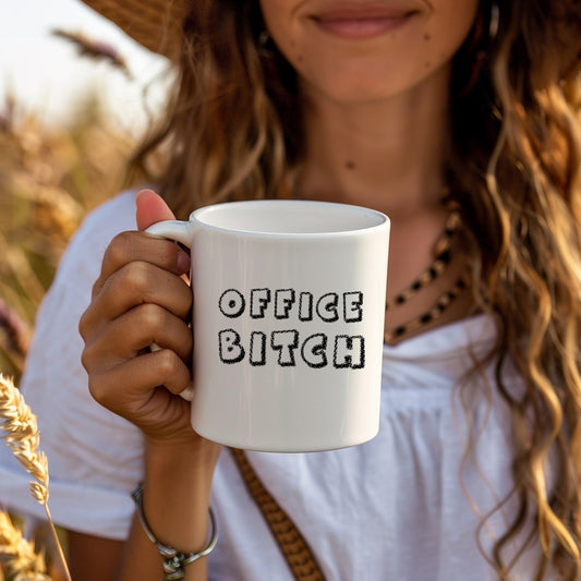 Office Bitch Cup, Ceramic Personalised Funny Offensive Joke Mug