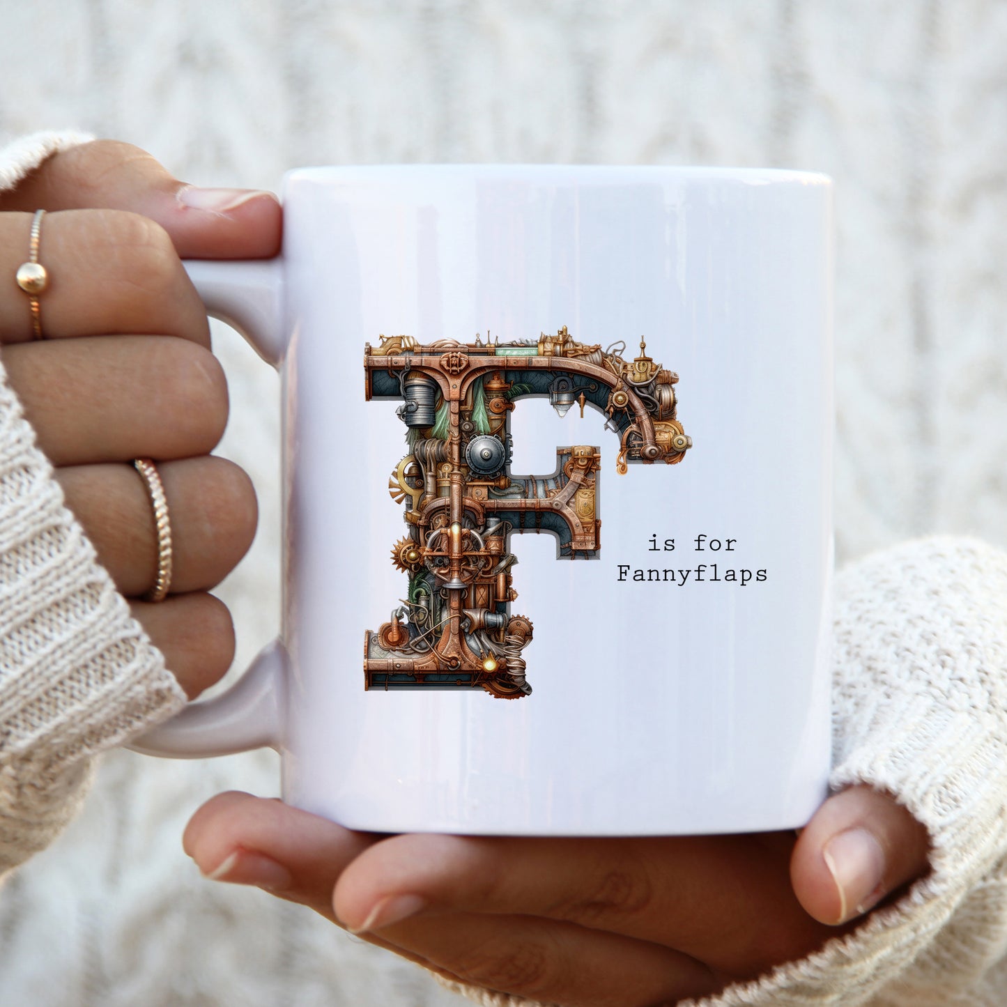F is for Fannyflaps Mug, Funny Offensive Hilarious Rude Personalised Gift Cup