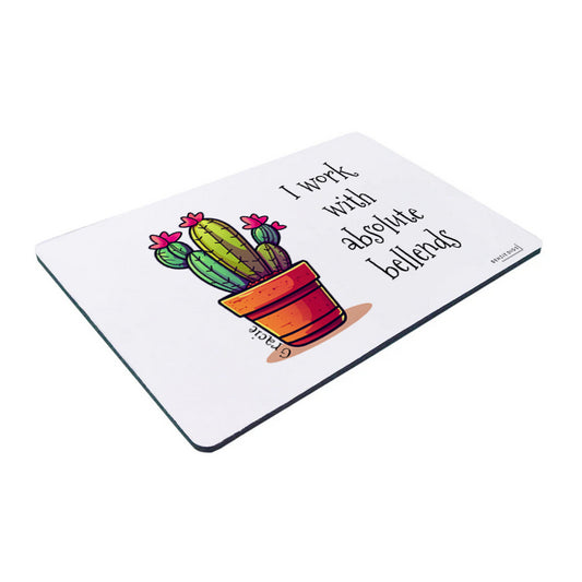 Personalised Custom Mouse Mat, Mouse Pad, Work With Bellends Joke, Offensive Gift