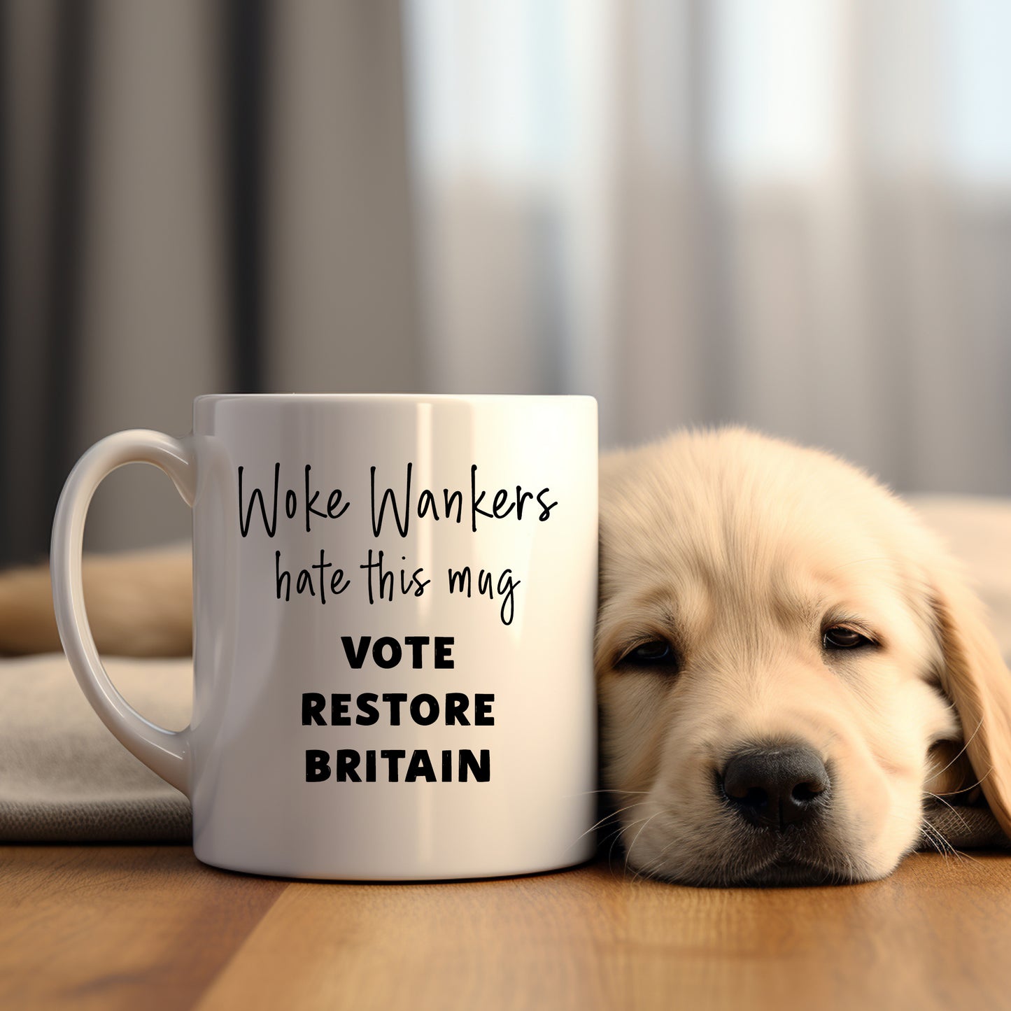 Woke Wankers Hate This Mug, Personalised Restore Britain Mug, Funny Political Gift