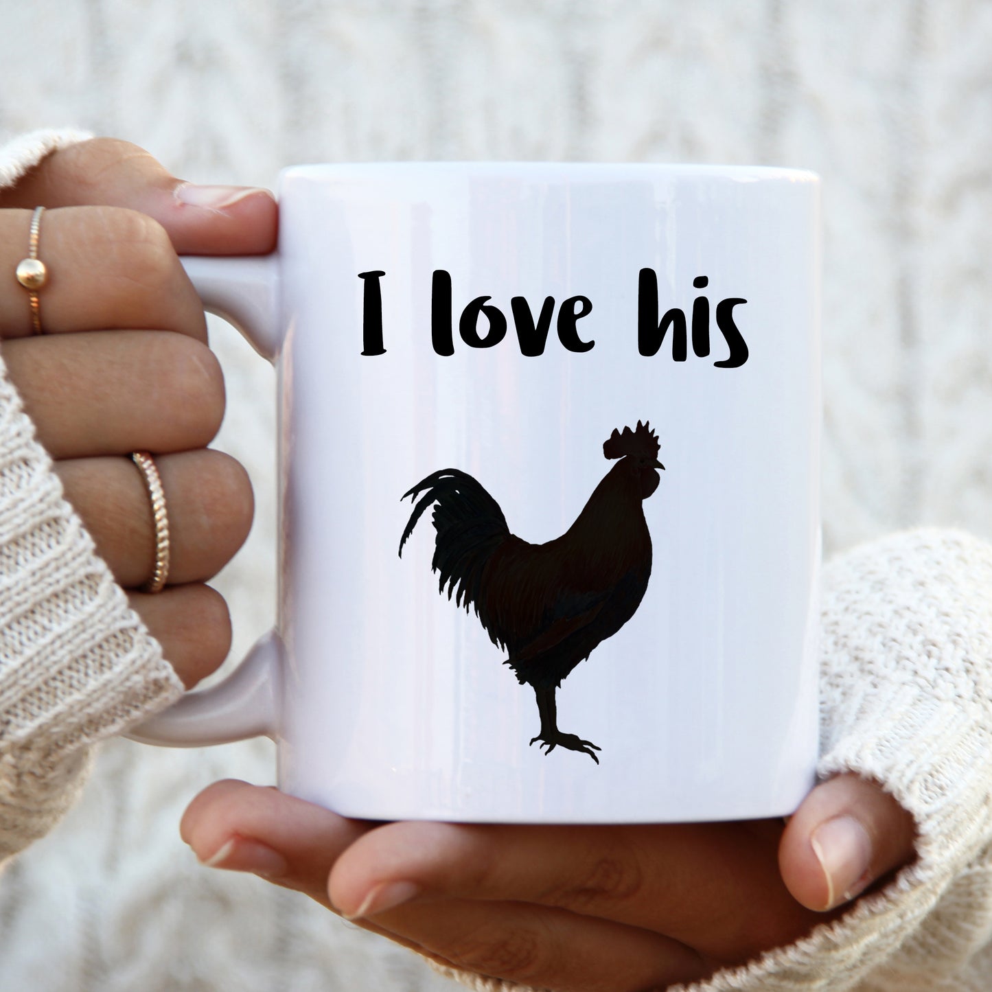 I Love Her Pussy I Love His Cock Matching Cups, Ceramic Personalised Funny Rude Couples Joke Mugs, Pair