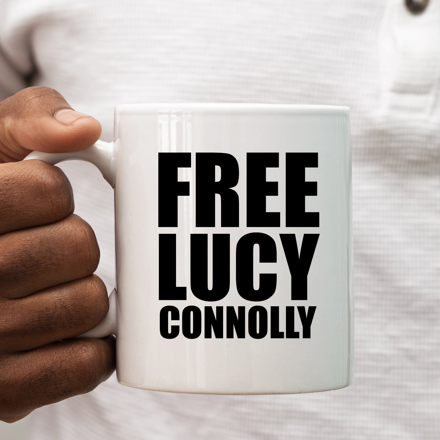 Free Lucy Connolly Political Prisoner Mug, Personalised Cup