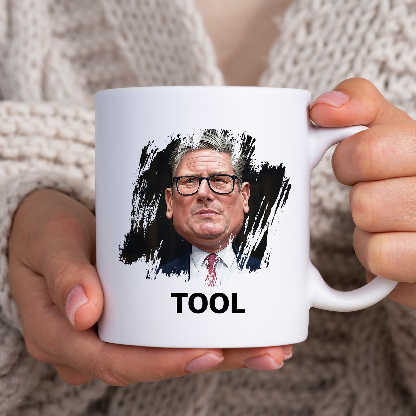 Keir Starmer Tool, Funny Politics, Ceramic Personalised Caricature Political Mug