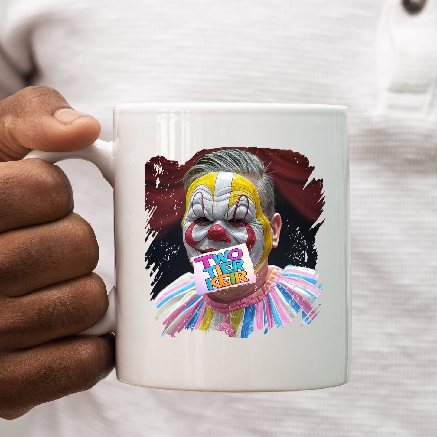 Two Tier Keir Starmer, Funny Politics, Ceramic Personalised Caricature Political Mug