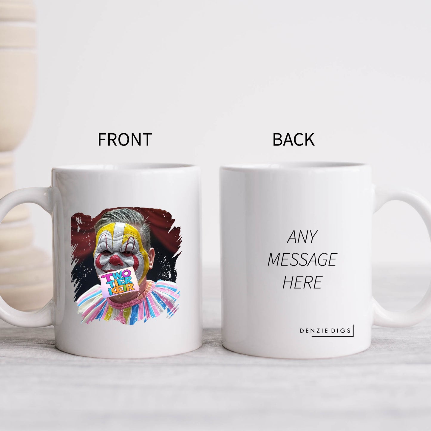 Two Tier Keir Starmer, Funny Politics, Ceramic Personalised Caricature Political Mug