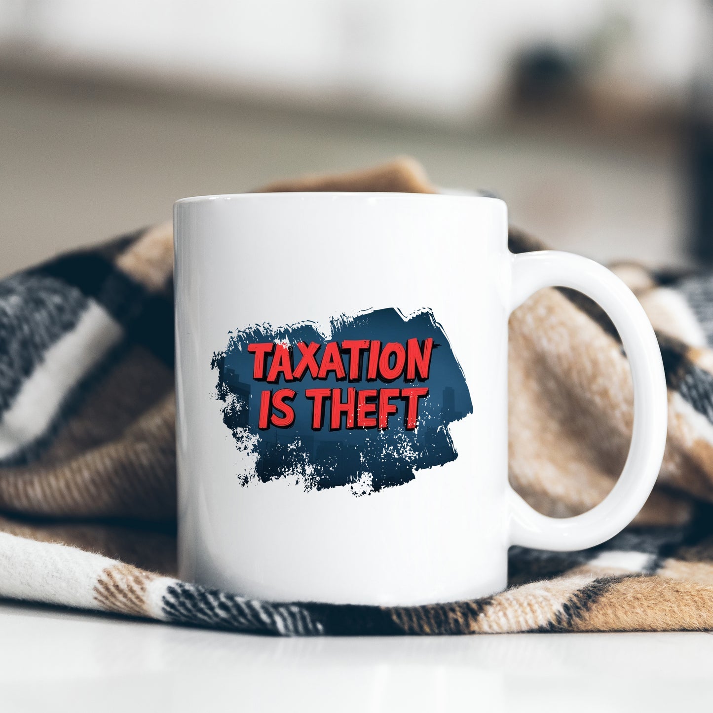 Taxation is Theft, Comedy Politics, Ceramic Personalised Funny Political Conspiracy Mug