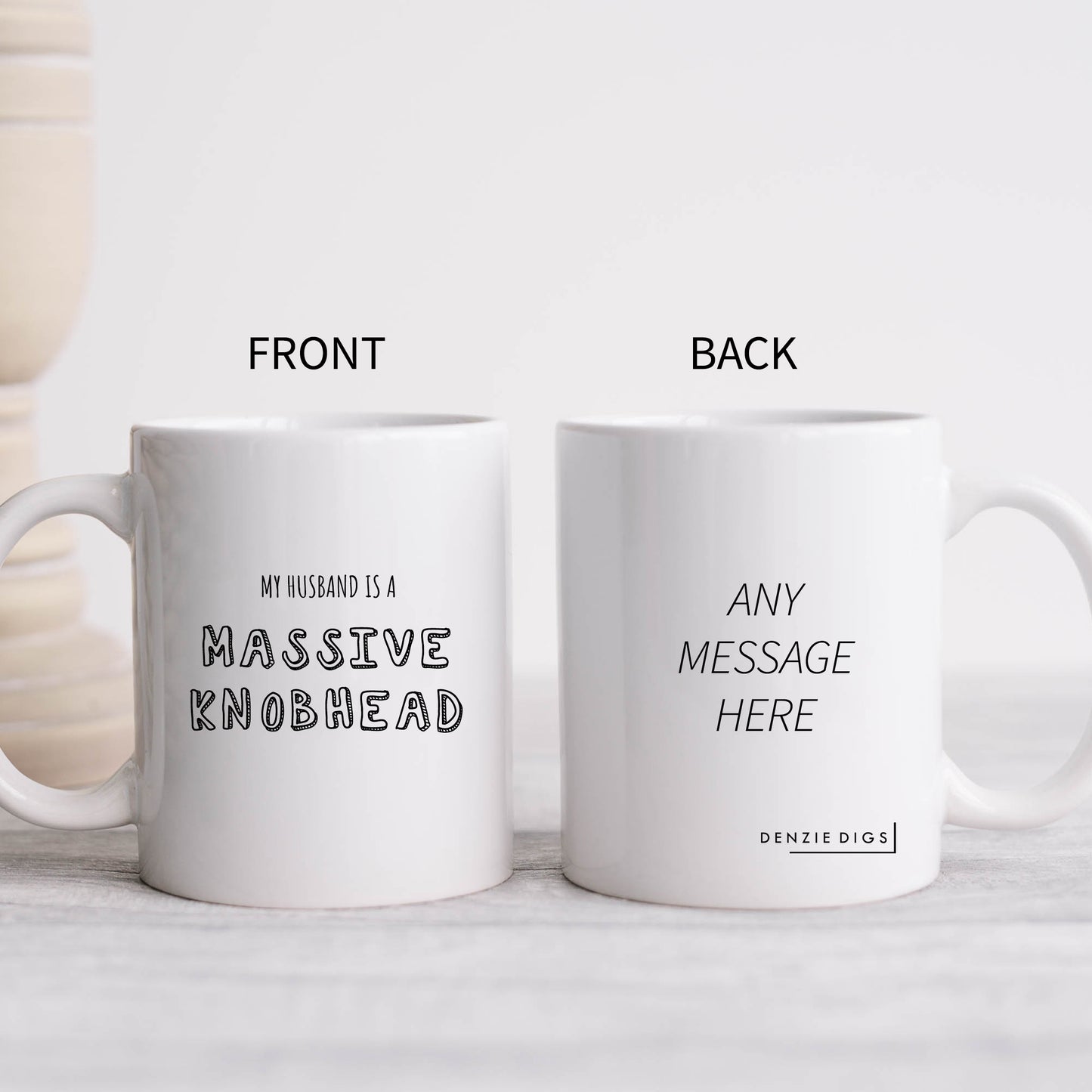 My Husband is a Massive Knobhead Mug, Funny Offensive Hilarious Rude Personalised Gift Cup