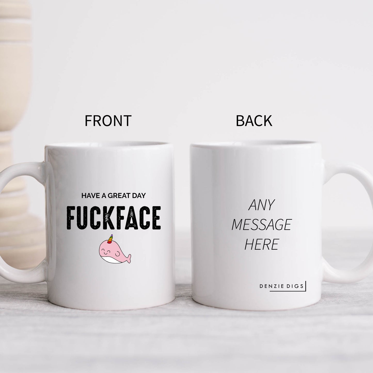 Have a Great Day Fuckface Mug, Funny Offensive Hilarious Rude Personalised Gift Cup