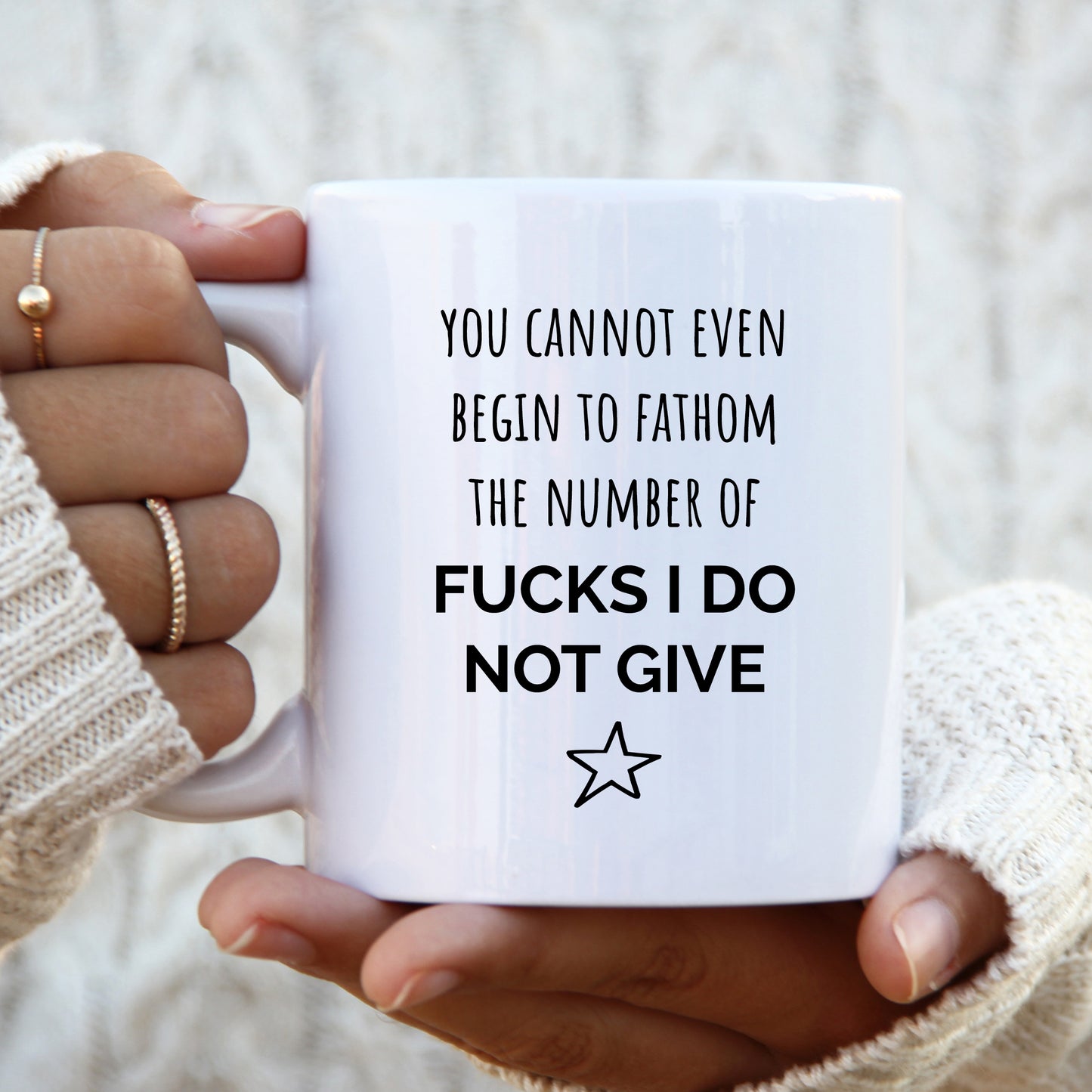 You Cannot Begin To Fathom The Number of Fucks I Do Not Give Mug, Funny Hilarious Rude Personalised Gift Cup