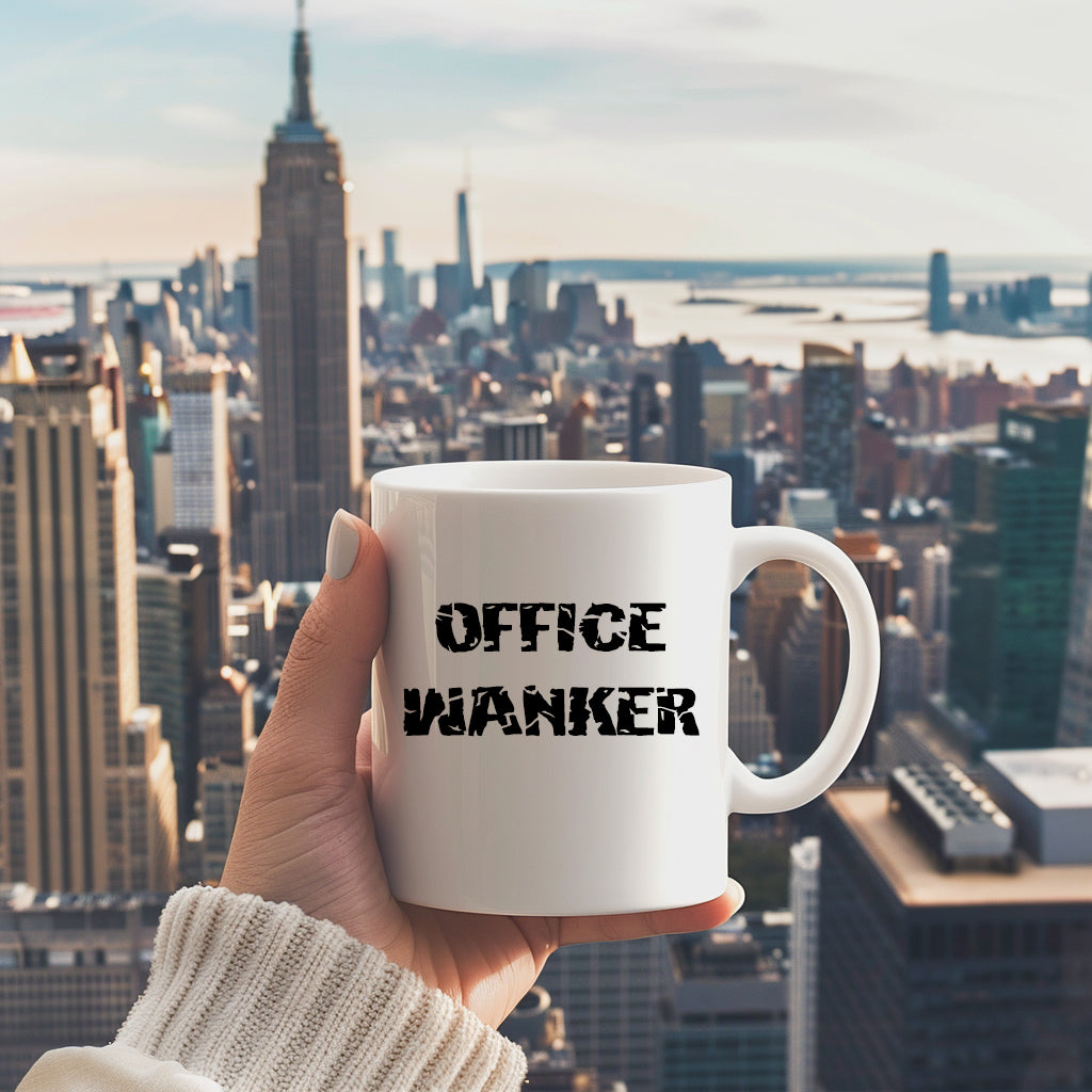 Office Wanker Cup, Ceramic Personalised Funny Rude Colleague Offensive Mug