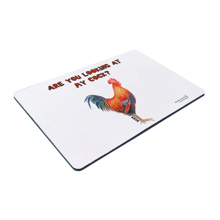 Personalised Custom Mouse Mat, Mouse Pad, Are You Looking At My Cock Joke, Offensive Gift