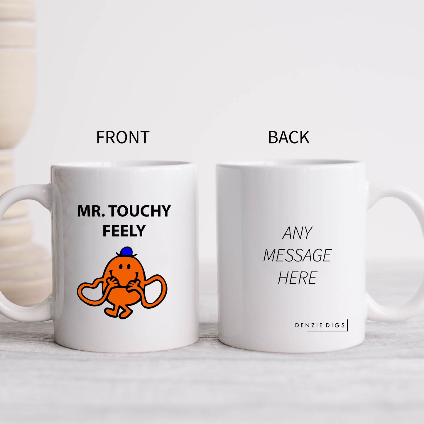 Mr Touchy Feely Mug, Funny Hilarious Offensive Rude Personalised Gift Cup