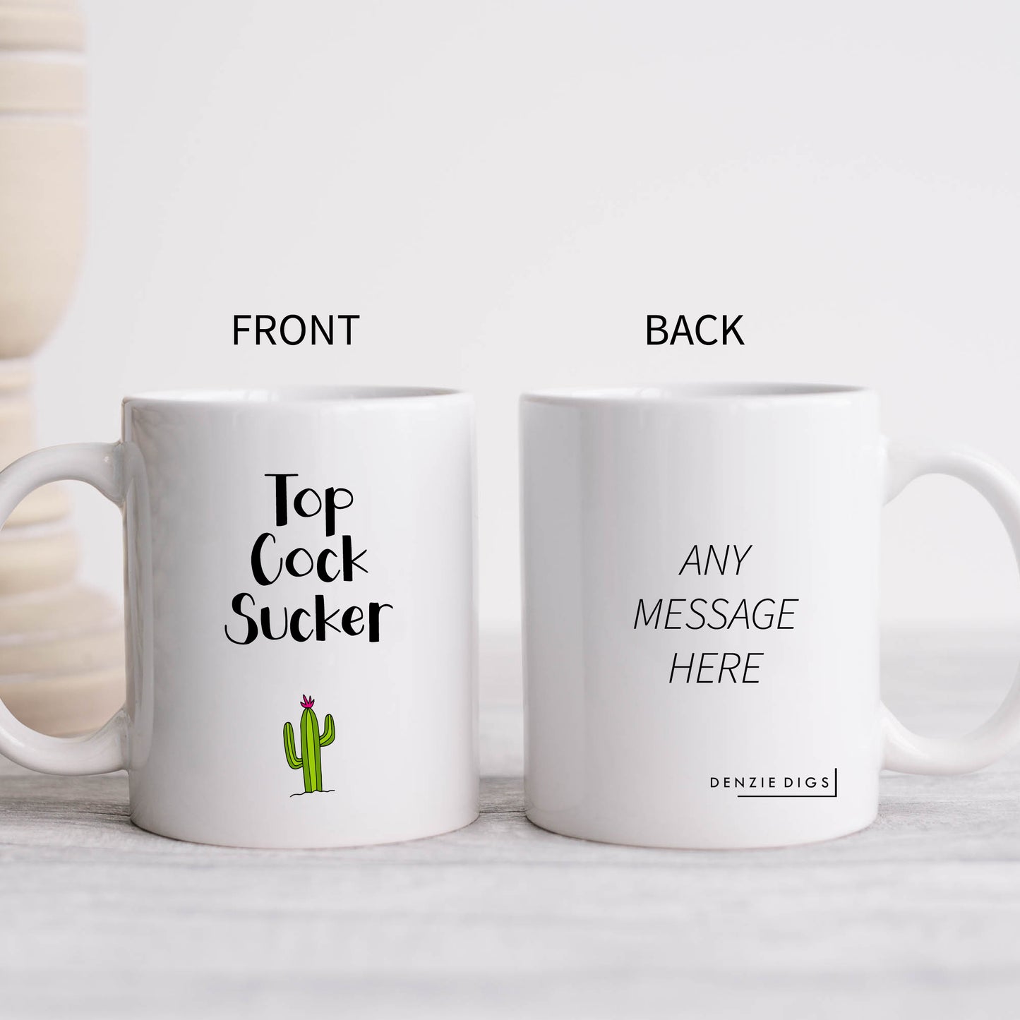 Top Cock Sucker Mug, Funny Hilarious Sexual Offensive Rude Personalised Gift Cup