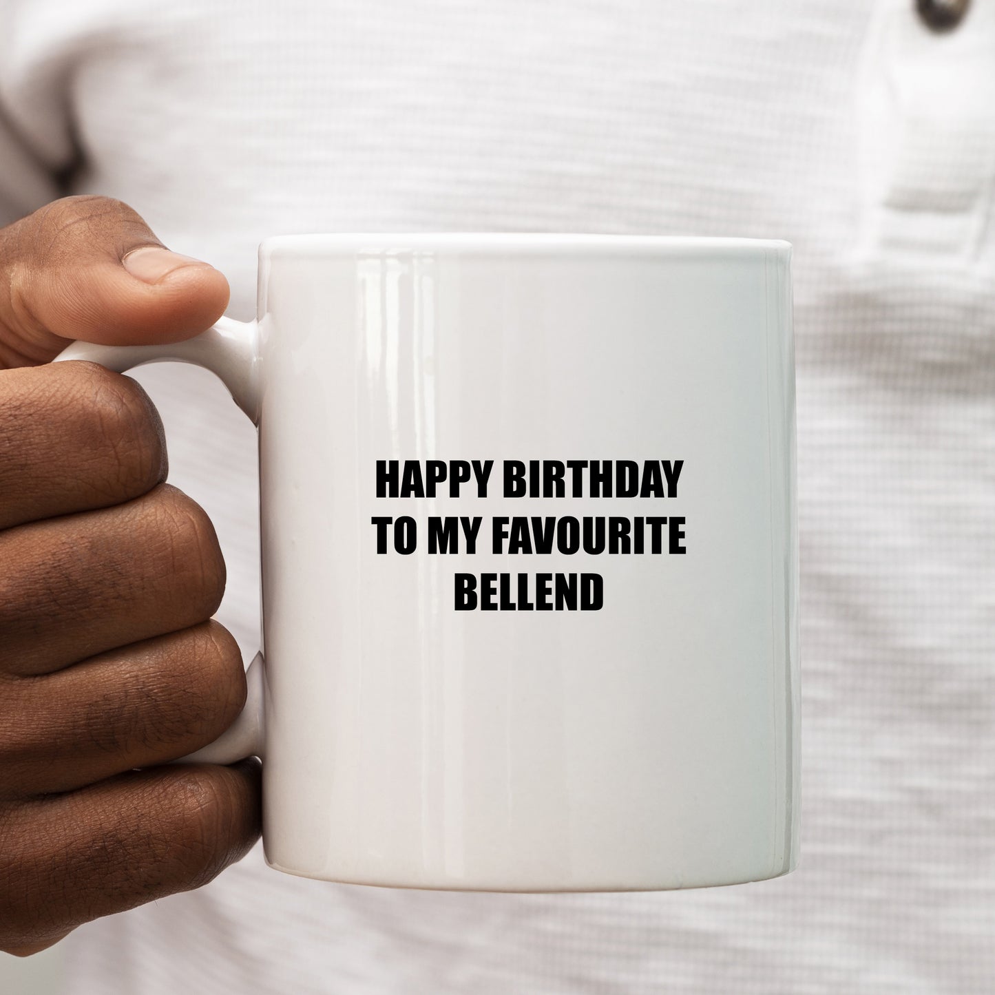 Happy Birthday To My Favourite Bellend Mug, Funny Rude Offensive Joke Personalised Gift Cup