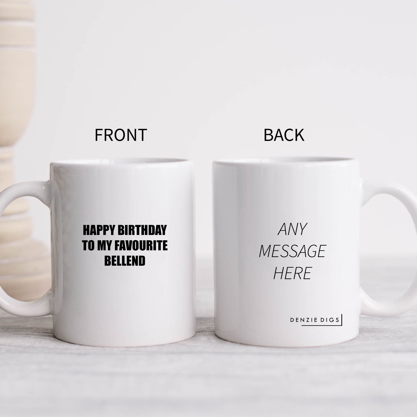 Happy Birthday To My Favourite Bellend Mug, Funny Rude Offensive Joke Personalised Gift Cup