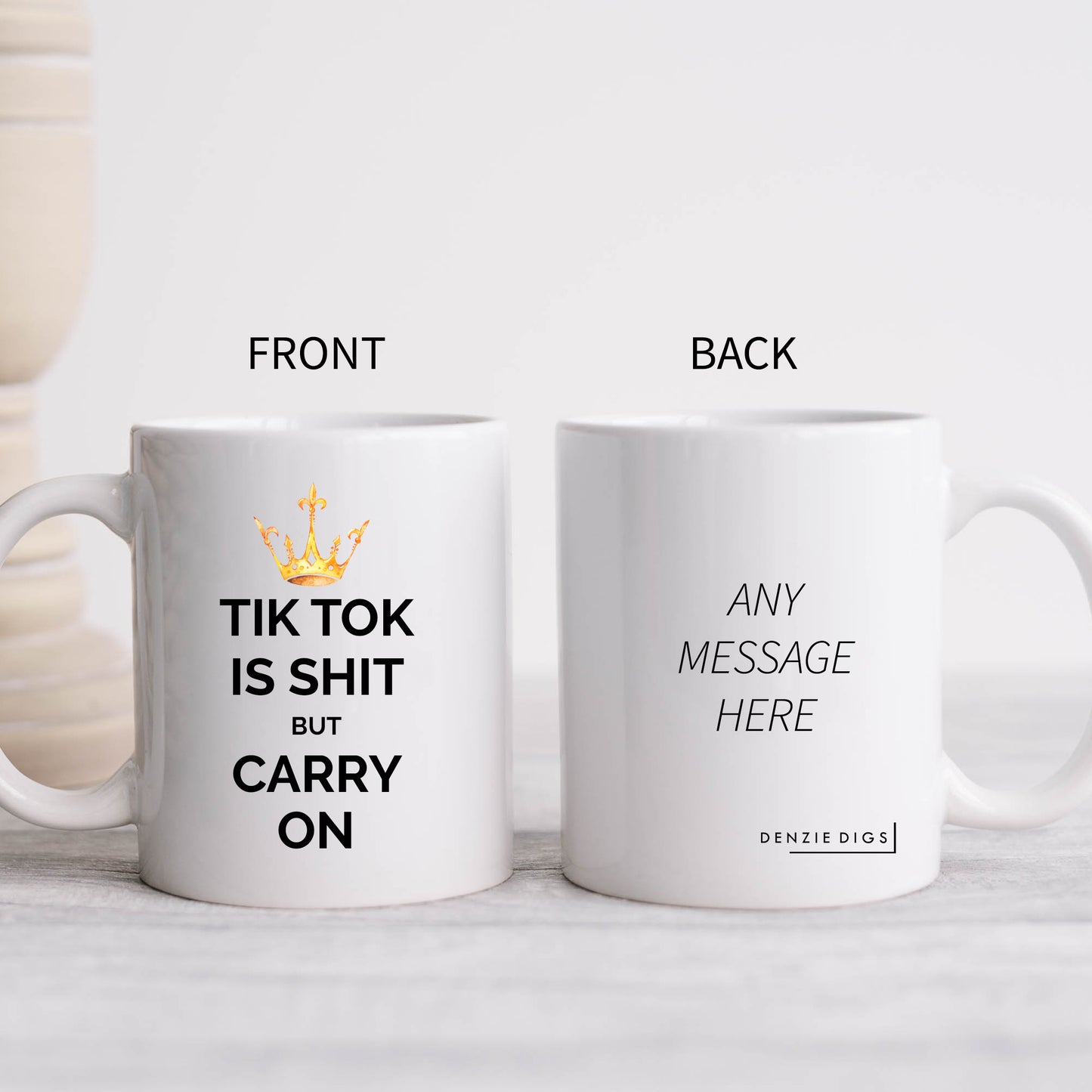 Tik Tok is Shit But Carry On, Funny Offensive Rude Mug, Birthday Gift