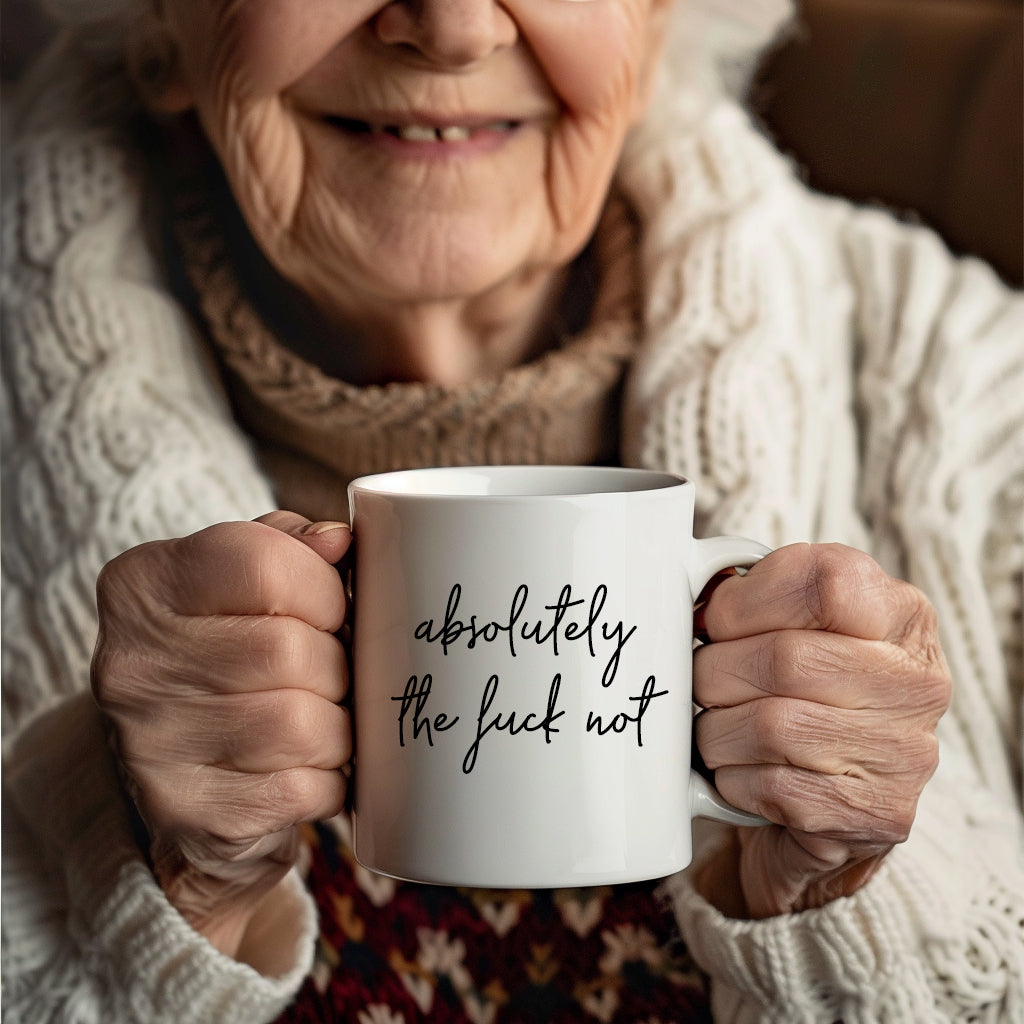 Absolutely The Fuck Not Cup, Ceramic Funny Offensive Rude Joke Personalised Mug