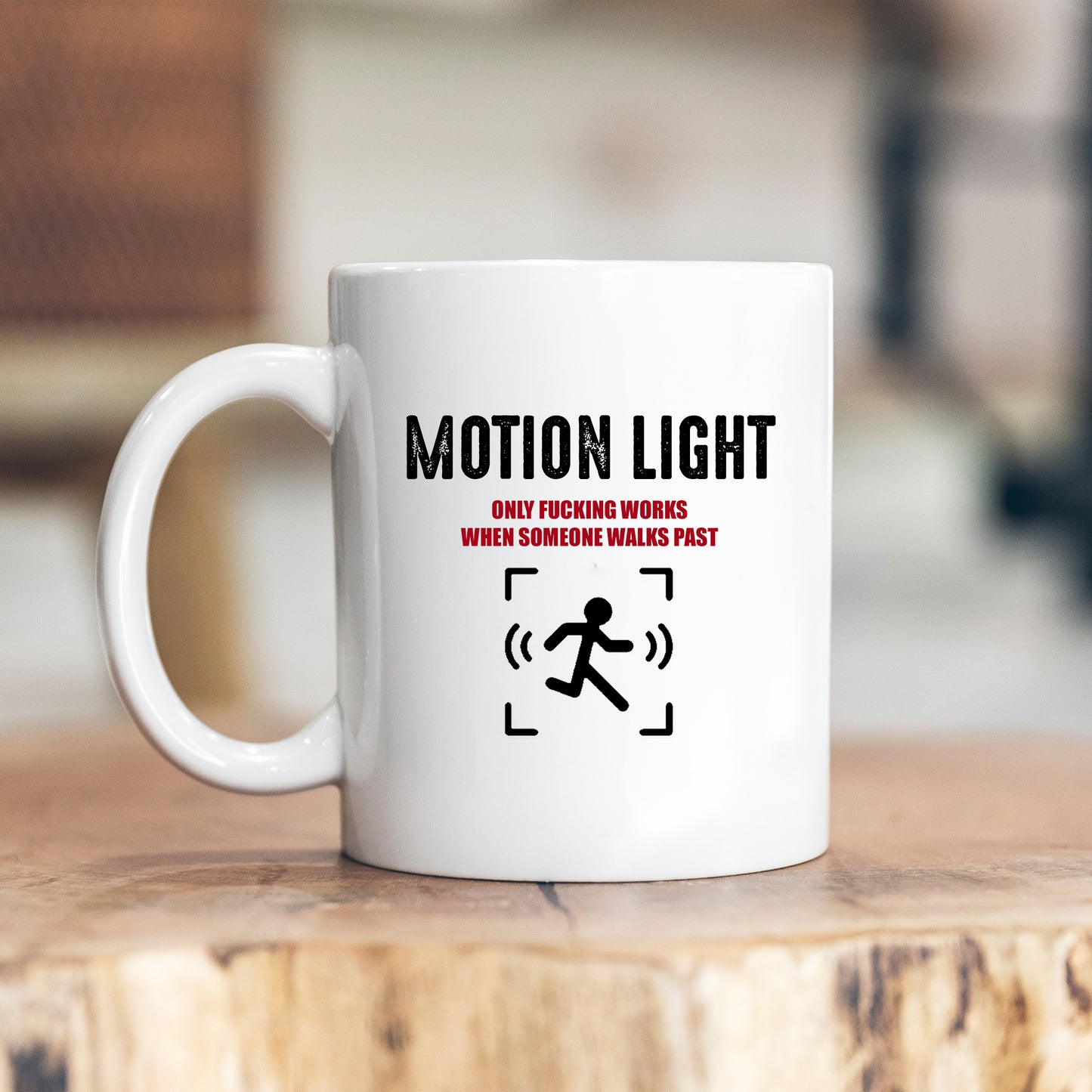 Motion Light Only Works When Someone Walks Past Mug, Funny Rude Colleague Present, Offensive Gift Cup