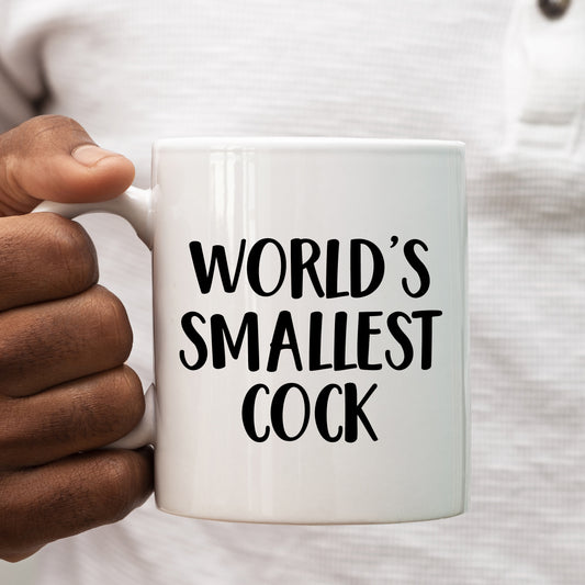 Worlds Smallest Cock Mug, Funny Offensive Personalised Gift Cup