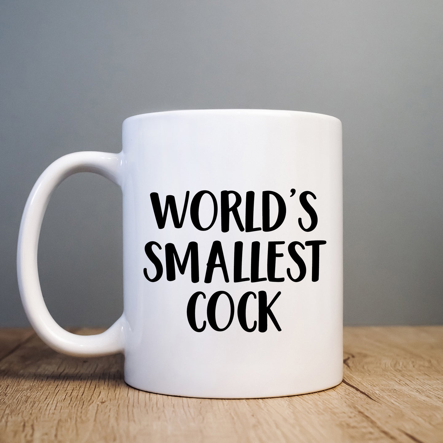 Worlds Smallest Cock Mug, Funny Offensive Personalised Gift Cup