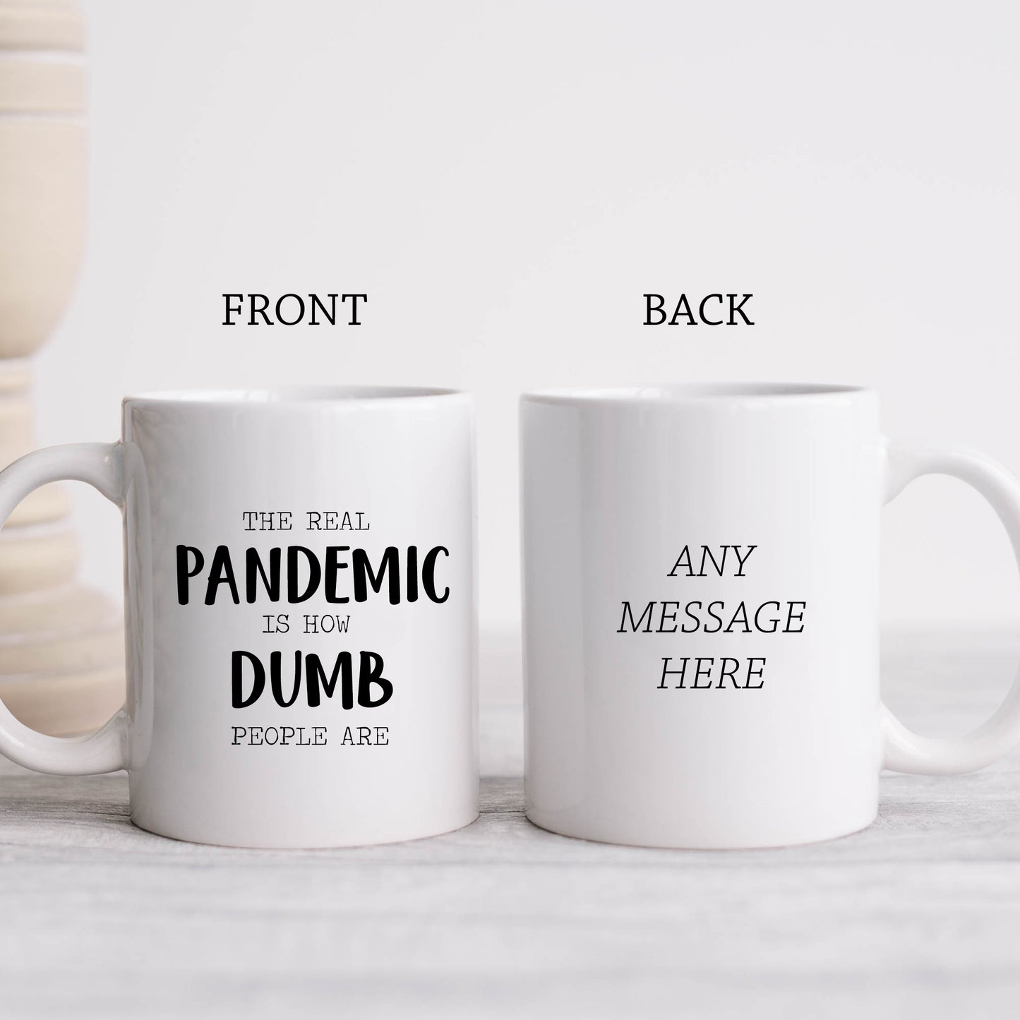 The Real Pandemic is How Dumb People Are Mug, Funny Offensive Gift Cup